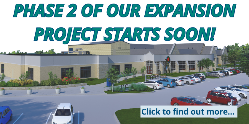 view of new parking lot and atrium entrance