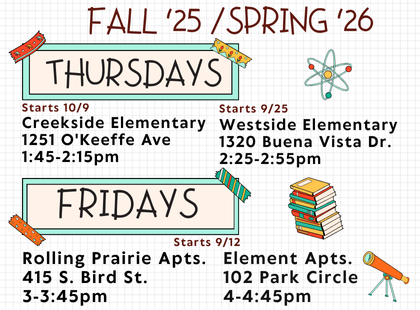 Fall '25/Spring '26 Dream Bus Schedule for Thursday and Fridays