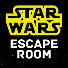 Star Wars Escape Room Star Wars Escape Room - text on top of a black starry background.